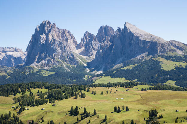 Langkofelgruppe vor der Seiser Alm