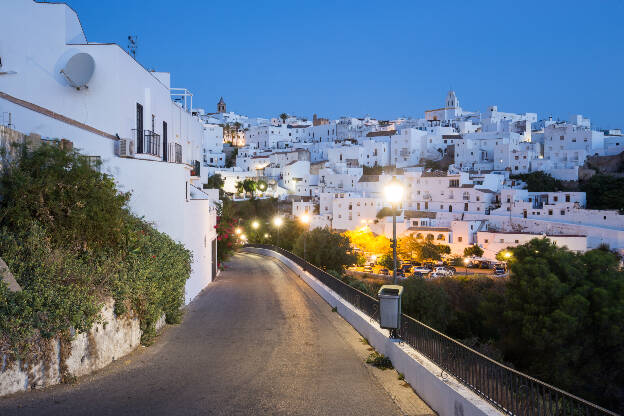 Vejer de la Frontera zur blauen Stunde