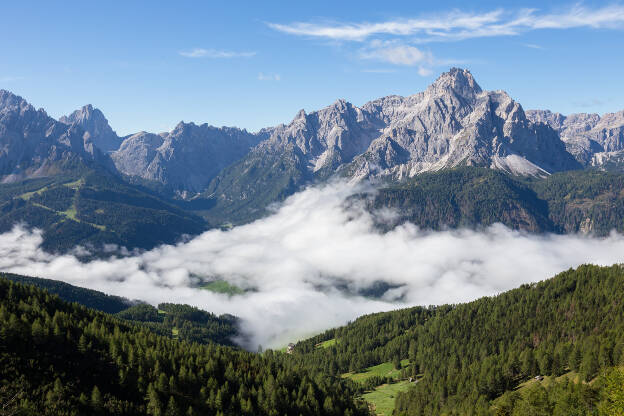 Nebel im Hochpustertal bei Sexten