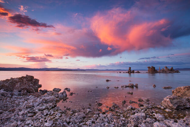 Red Clouds over Mono Lake