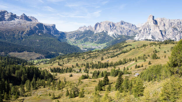 Grödnerjoch von der Pralongià Hochebene