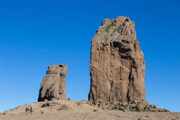 Wanderer am Roque Nublo