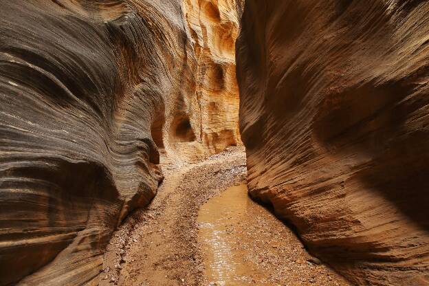 Creek in a Slot Canyon