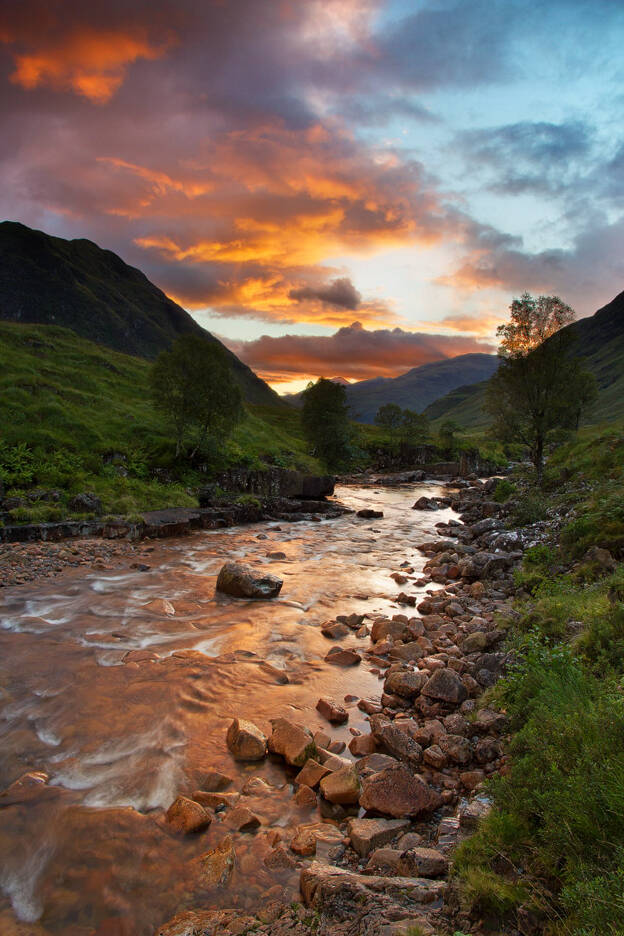 Sunset at River Etive