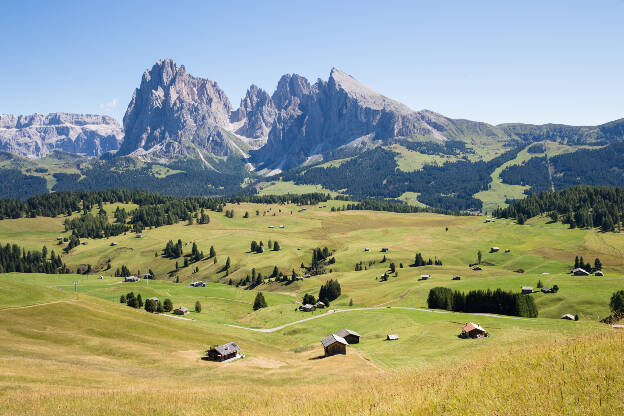 Bauernhöfe auf der Seiser Alm