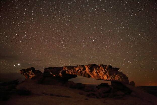 Arch under the stars