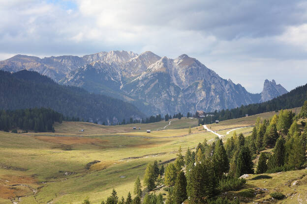 Hütten auf der Plätzwiese im Herbst