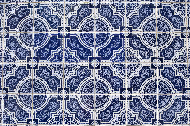 blaue Azulejos Kacheln