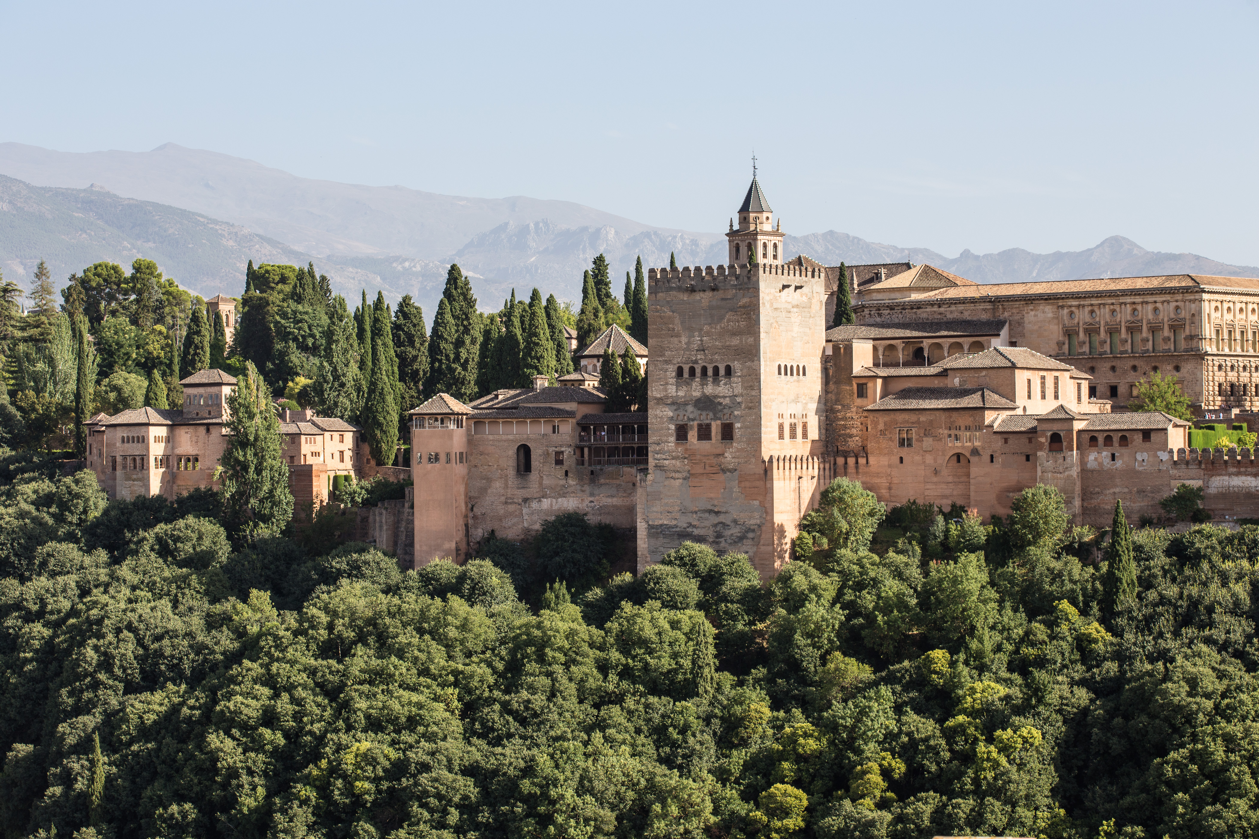 Teleaufnahme von Alhambra von Granada
