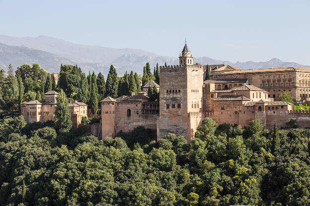 Teleaufnahme von Alhambra von Granada