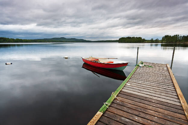 Boat on lake